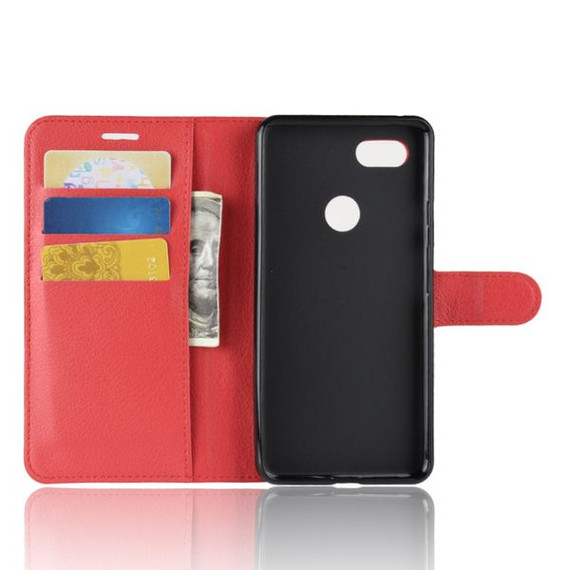 Google Pixel 3 Xl      Pu Wallet Case    [Red]