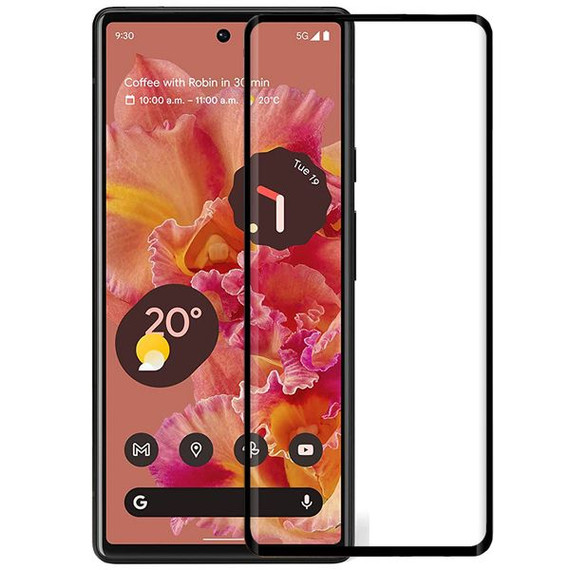 Google Pixel 6 Full Cover Screen Protector Black Google Pixel 6 Full Cover Screen Protector Black