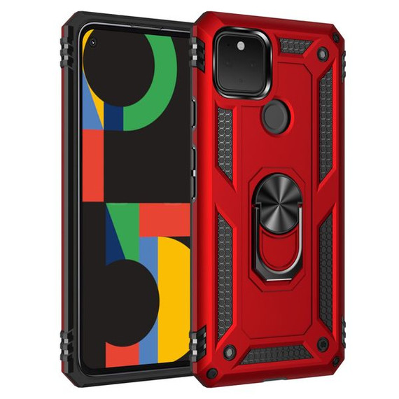 Google Pixel 5      Military Armour Case    Red