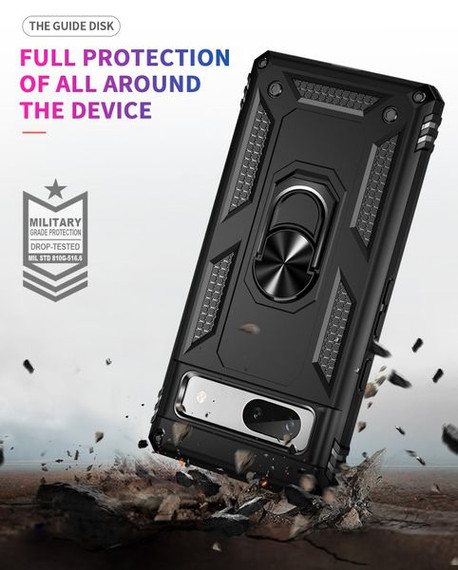 Google Pixel 7a      Military Armour Ring Case    Black