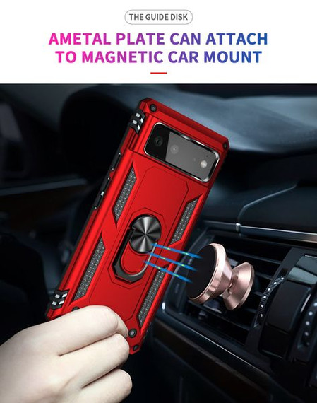 Google Pixel 6      Military Armour Case    Red
