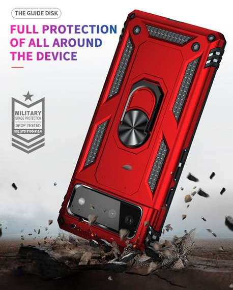 Google Pixel 6      Military Armour Case    Red