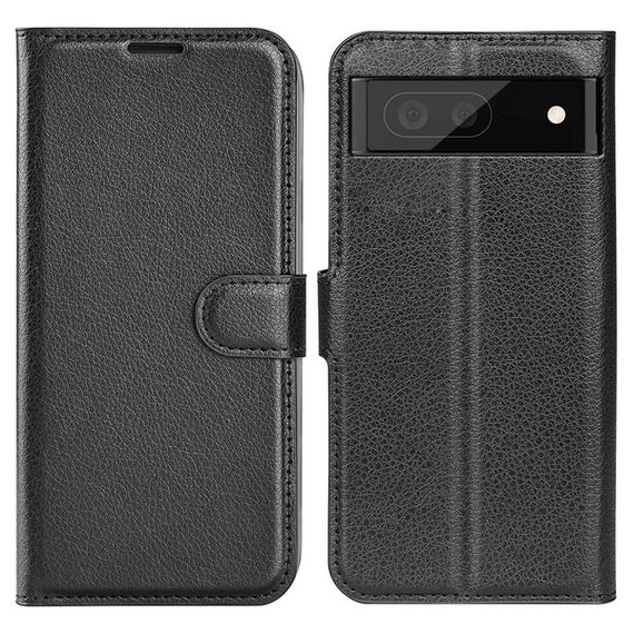 Google Pixel 6A      Pu Wallet Case    [Black]