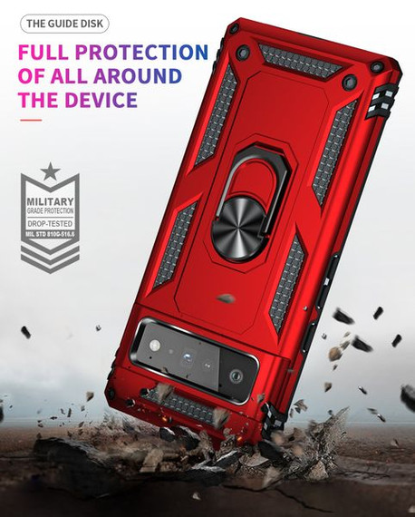 Google Pixel 6 Pro      Military Armour Case    Red