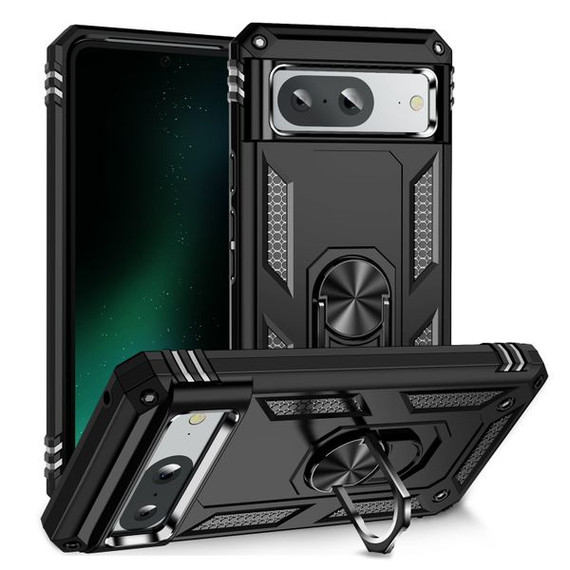 Google Pixel 8a      Military Armour Ring Case    Black