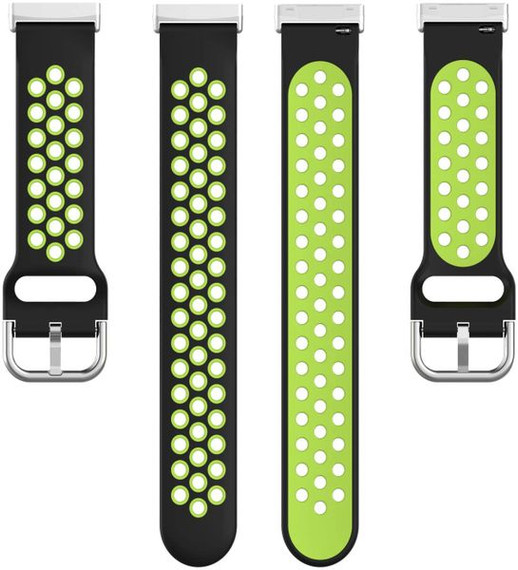 Fitbit Versa 4      Silicone Strap   Black/Volt