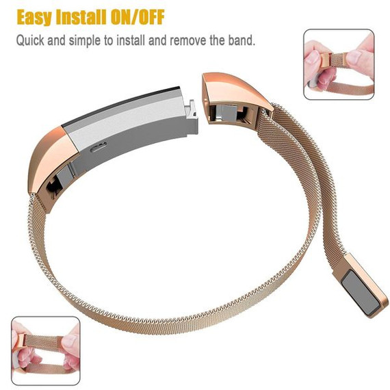 Fitbit Alta HR      Milanese Loop Strap   RoseGold