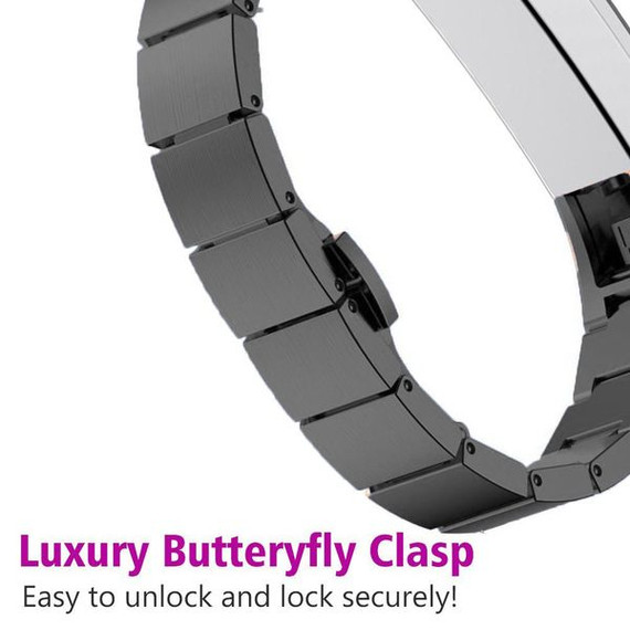 Fitbit Alta HR      Stainless Steel Strap   Black