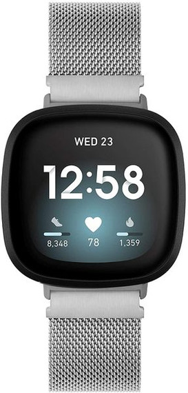 Fitbit Versa 4      Milanese Loop Strap   Silver