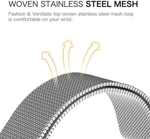 Fitbit Versa 4      Milanese Loop Strap   Silver