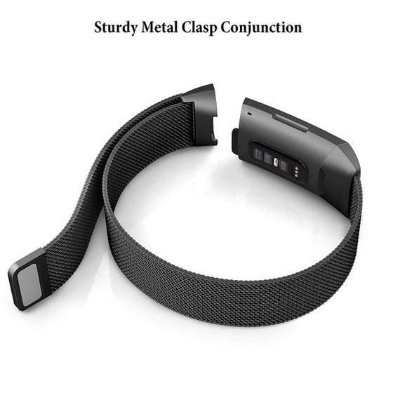 Fitbit Charge 3      Milanese Loop Strap   Black