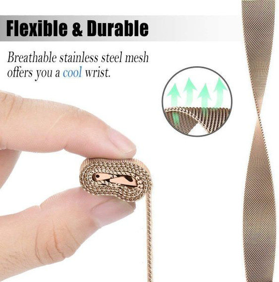 Fitbit Versa 4      Milanese Loop Strap   Gold