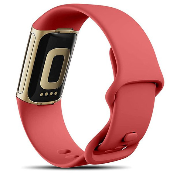 Fitbit Charge 6      Silicone Strap   Red