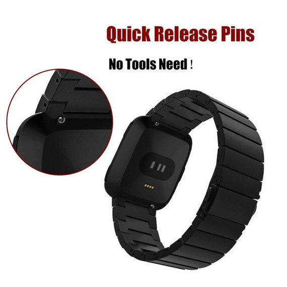 Fitbit Versa Stainless Steel Strap Black Fitbit Versa Stainless Steel Strap Black