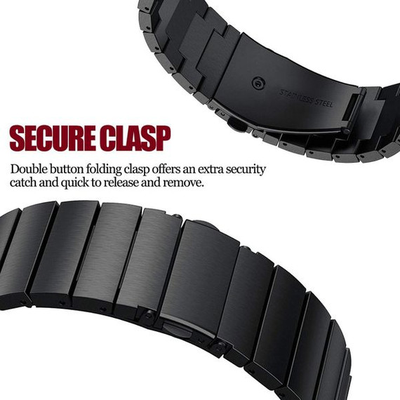 Fitbit Versa      Stainless Steel Strap   Black