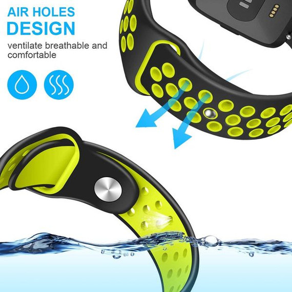 Fitbit Versa      Silicone Strap   Black/Volt