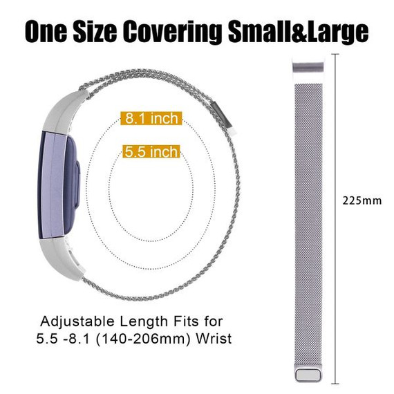 Fitbit Charge 2      Milanese Loop Strap   Silver