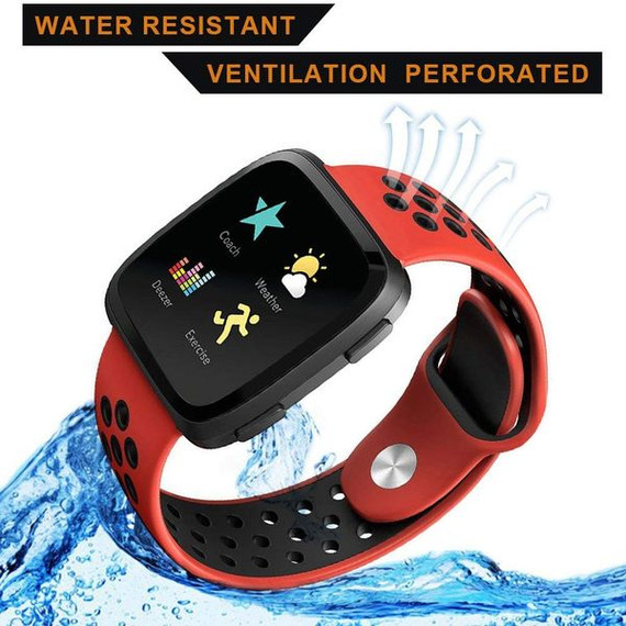 Fitbit Versa      Silicone Strap   Red/Black