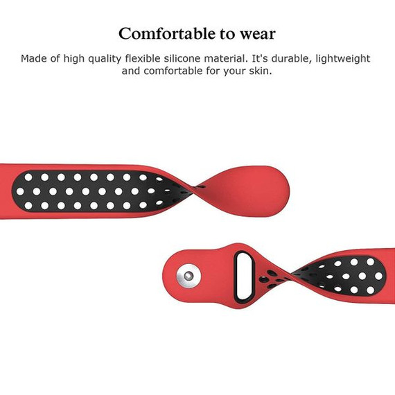 Fitbit Versa      Silicone Strap   Red/Black