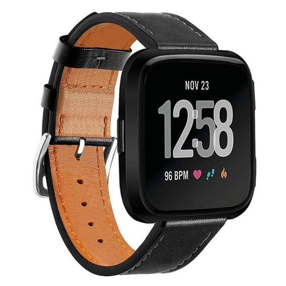 Fitbit Versa      PU Leather Strap   Black