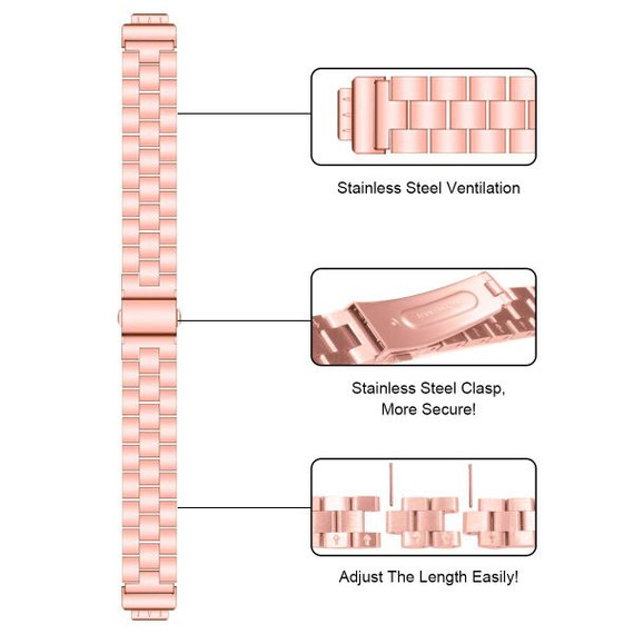 Fitbit Inspire      Stainless Steel Strap   RoseGold