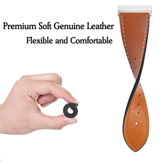 Fitbit Versa 3      PU Leather Strap   Brown