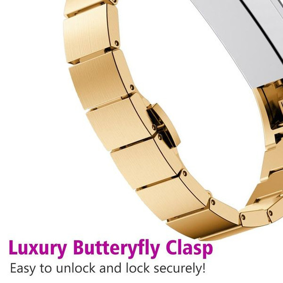 Fitbit Alta HR      Stainless Steel Strap   Gold