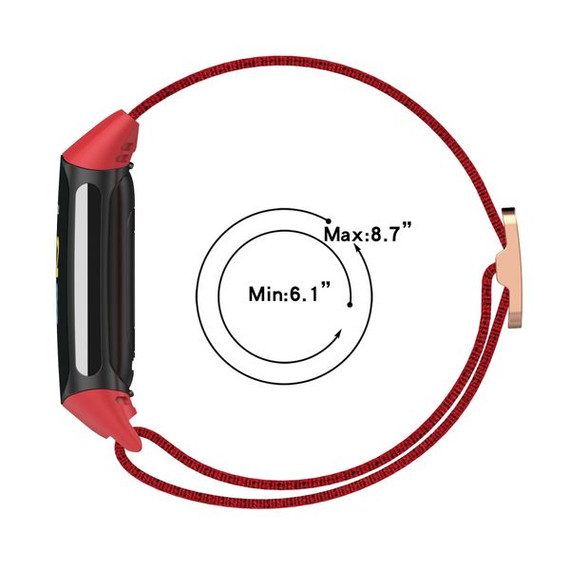 Fitbit Charge 5      Nylon Strap   Red