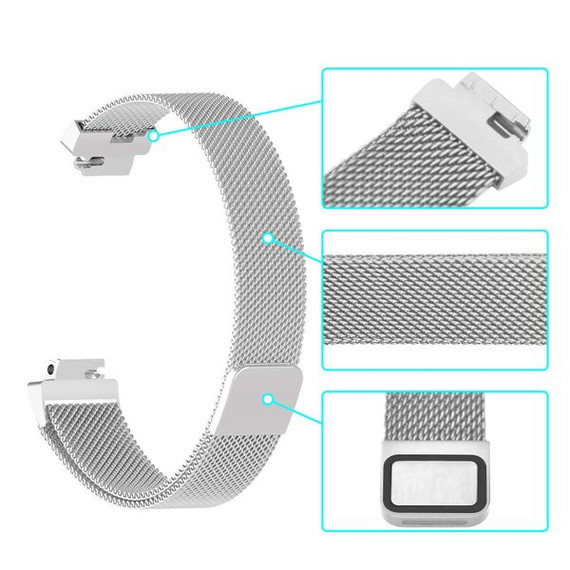 Fitbit Inspire 3 Milanese Loop Strap Silver Fitbit Inspire 3 Milanese Loop Strap Silver