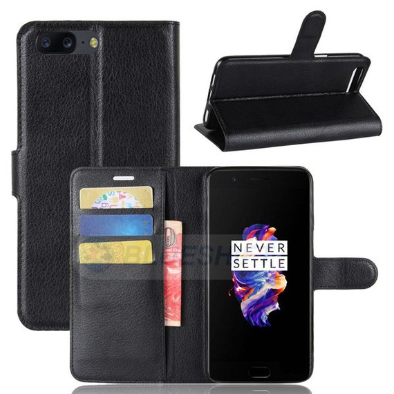Oneplus 5      Pu Wallet Case    [Black]