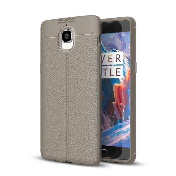 OnePlus 3/3T Leather Texture Case Grey OnePlus 3/3T Leather Texture Case Grey