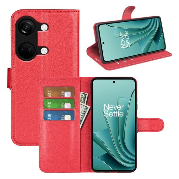 Oneplus Nord 3      Pu Wallet Case    [Red]