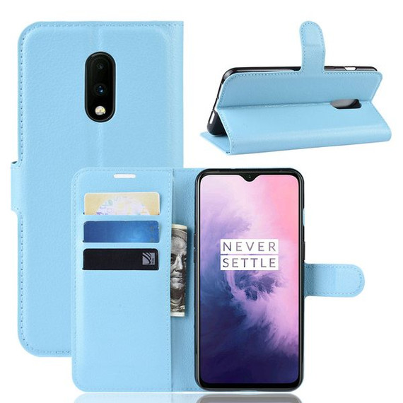 Oneplus 7      Pu Wallet Case    [Lightblue]