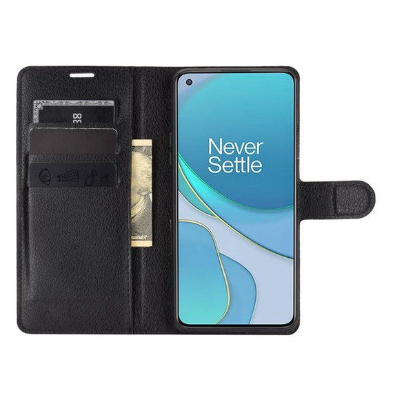 Oneplus 8T      Pu Wallet Case    [Black]