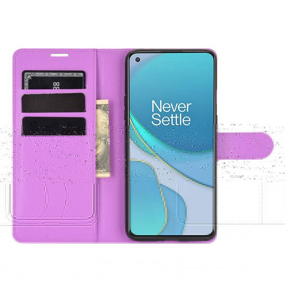 Oneplus 8T      Pu Wallet Case    [Purple]