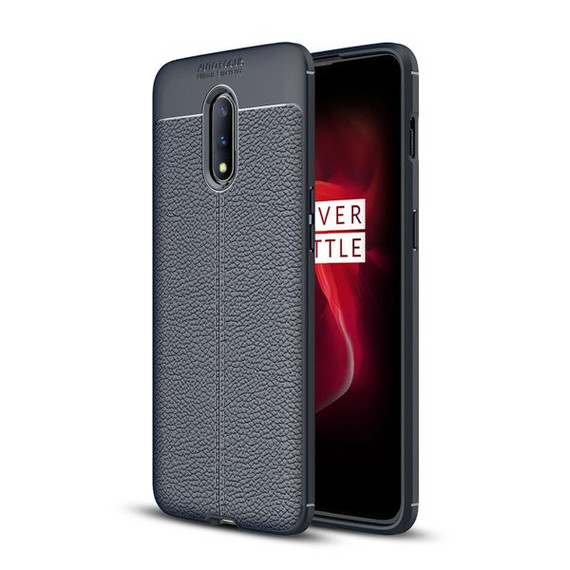 Oneplus 7      Leather Texture Case    Navy