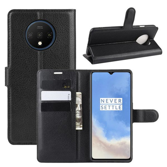 Oneplus 7T      Pu Wallet Case    [Black]