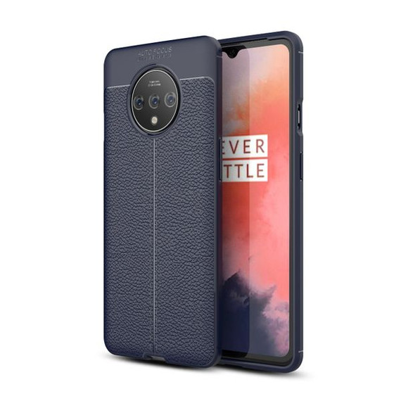 OnePlus 7T      Leather Texture Case    Navy