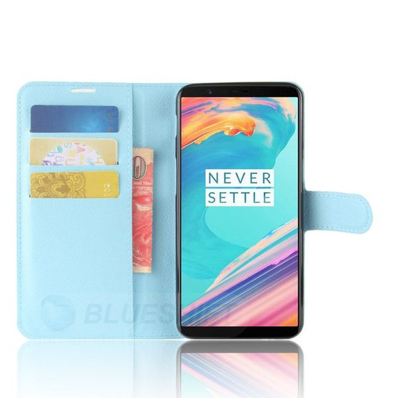 Oneplus 5T      Pu Wallet Case    [Lightblue]