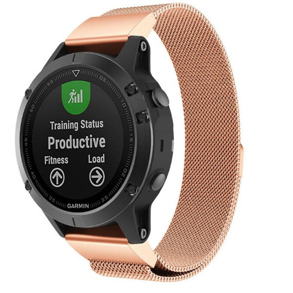 Garmin Epix Pro (Gen 2) 51mm Milanese Loop Strap RoseGold Garmin Epix Pro (Gen 2) 51mm Milanese Loop Strap RoseGold