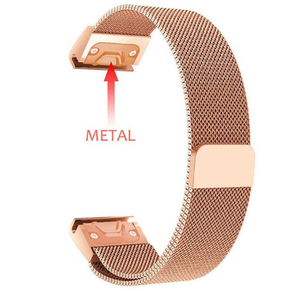 Garmin Epix Pro (Gen 2) 51mm Milanese Loop Strap RoseGold Garmin Epix Pro (Gen 2) 51mm Milanese Loop Strap RoseGold