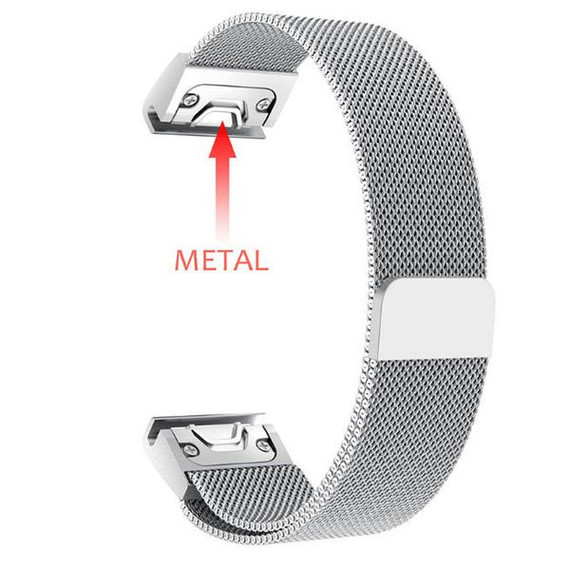 Garmin fenix 7S Milanese Loop Strap Silver Garmin fenix 7S Milanese Loop Strap Silver