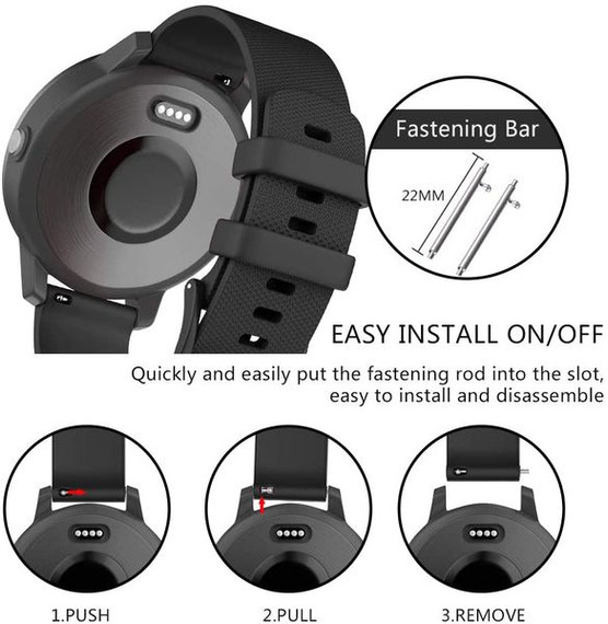 Garmin Venu 2      Silicone Strap   Black