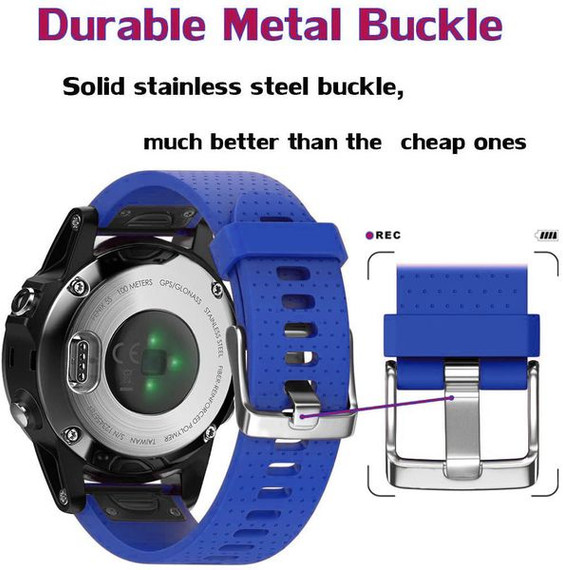 Garmin fenix 6      Silicone Strap   Blue