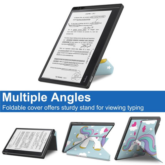 Kobo Elipsa 2E  Origami Case   Unicorn