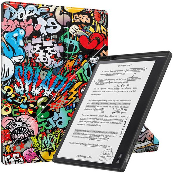 Kobo Elipsa 2E  Origami Case   Graffiti