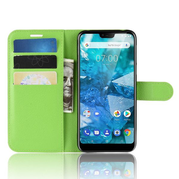 Nokia 7.1      Pu Wallet Case    [Green]