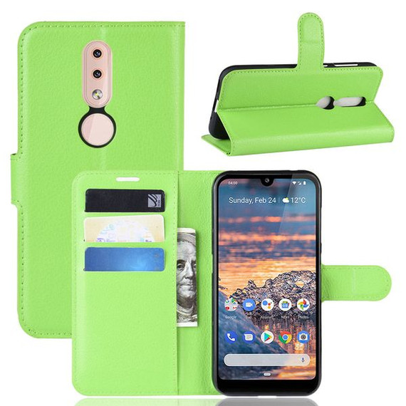 Nokia 4.2      Pu Wallet Case    [Green]