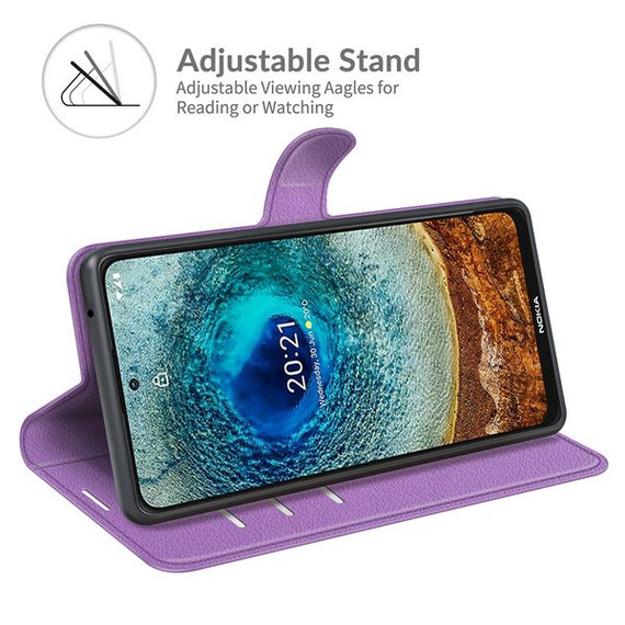 Nokia X10/X20 Pu Wallet Case [Purple]