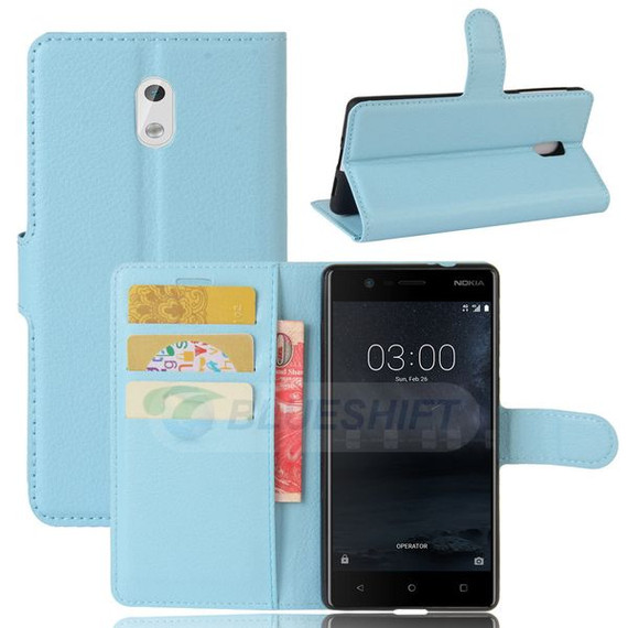 Nokia 3      Pu Wallet Case    [Lightblue]
